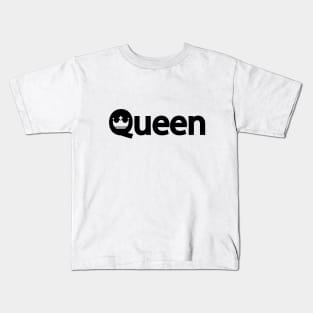 Queen artistic typography design Kids T-Shirt
